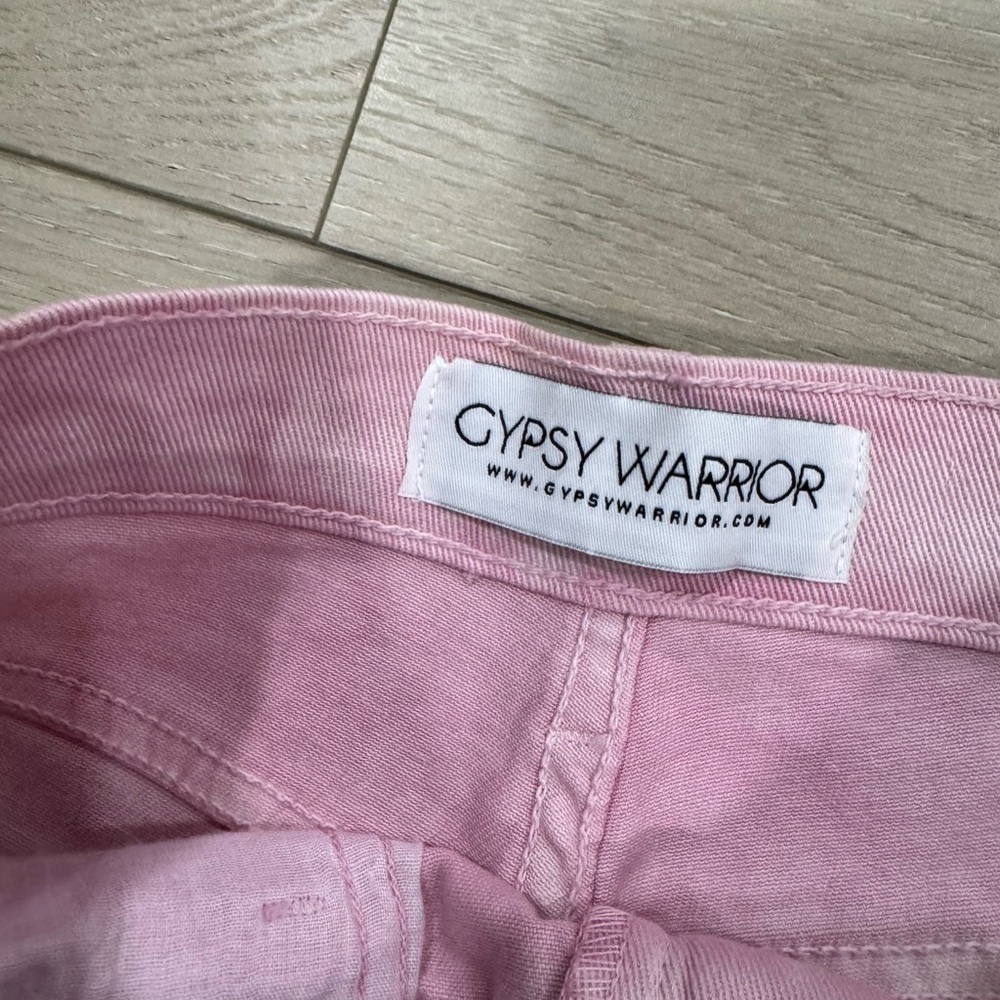 Gypsy Warrior Tie-Dye Distressed Denim Shorts - Picture 4 of 5